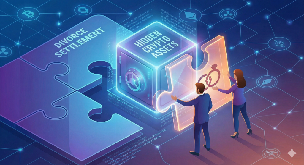 Versteckte Krypto-Vermögenswerte bei Scheidung finden (Rechtlicher Leitfaden 2026)