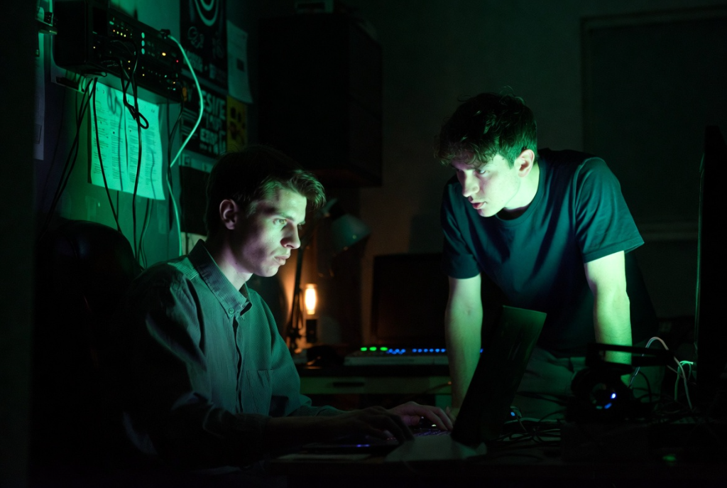 Security team analyzing vulnerabilities and threats